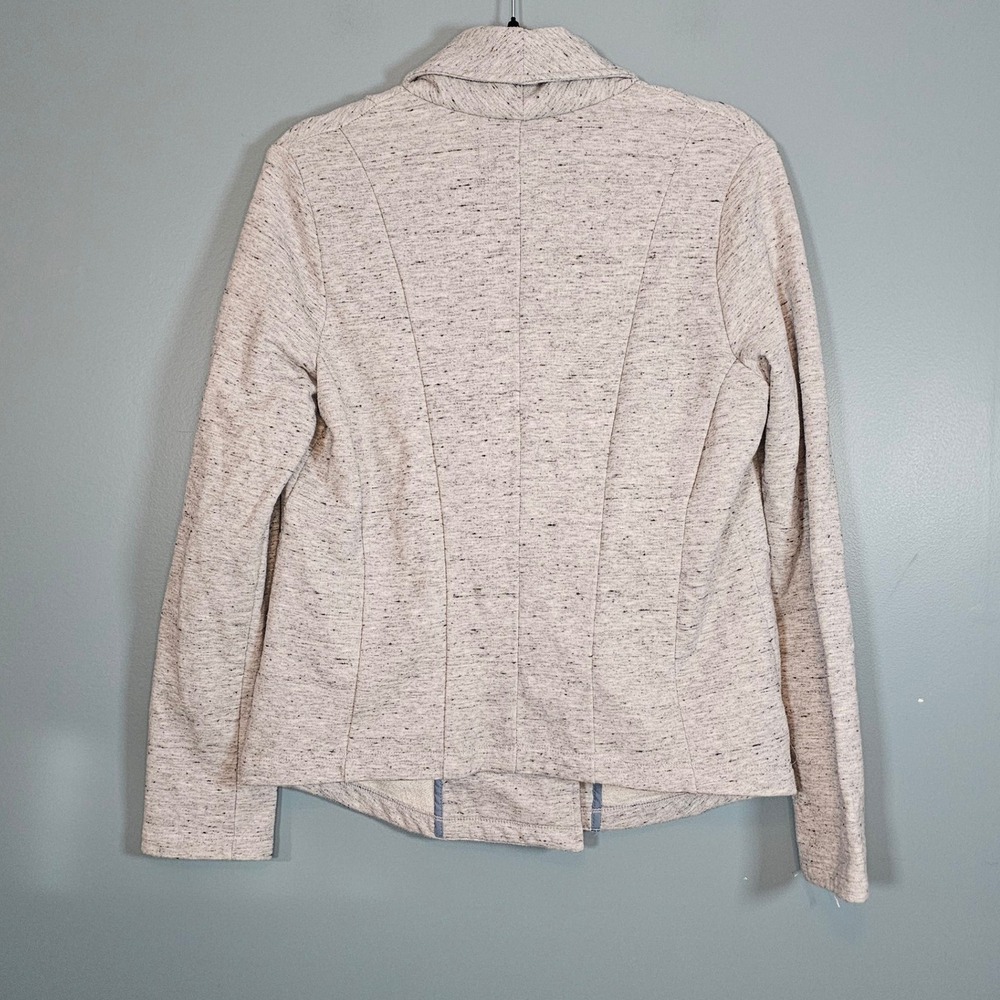 Anthropologie Saturday Sunday Women's Gray Marled Knit Draped Moto Jacket Size M - Picture 3 of 7